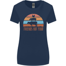 Vegetarian Animals Friends Not Food Vegan 2 Womens Wider Cut T-Shirt Navy Blue