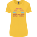 Vegetarian Animals Friends Not Food Vegan 2 Womens Wider Cut T-Shirt Yellow