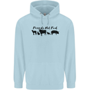 Vegetarian Animals Friends Not Food Vegan Childrens Kids Hoodie Light Blue
