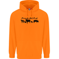 Vegetarian Animals Friends Not Food Vegan Childrens Kids Hoodie Orange