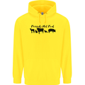 Vegetarian Animals Friends Not Food Vegan Childrens Kids Hoodie Yellow