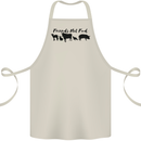 Vegetarian Animals Friends Not Food Vegan Cotton Apron 100% Organic Natural