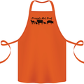 Vegetarian Animals Friends Not Food Vegan Cotton Apron 100% Organic Orange