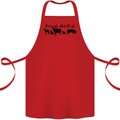 Vegetarian Animals Friends Not Food Vegan Cotton Apron 100% Organic Red