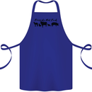 Vegetarian Animals Friends Not Food Vegan Cotton Apron 100% Organic Royal Blue