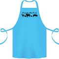 Vegetarian Animals Friends Not Food Vegan Cotton Apron 100% Organic Turquoise