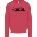 Vegetarian Animals Friends Not Food Vegan Kids Sweatshirt Jumper Heliconia