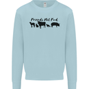 Vegetarian Animals Friends Not Food Vegan Kids Sweatshirt Jumper Light Blue