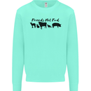 Vegetarian Animals Friends Not Food Vegan Kids Sweatshirt Jumper Peppermint
