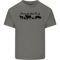 Vegetarian Animals Friends Not Food Vegan Kids T-Shirt Childrens Charcoal