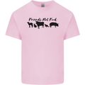 Vegetarian Animals Friends Not Food Vegan Kids T-Shirt Childrens Light Pink