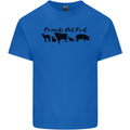 Vegetarian Animals Friends Not Food Vegan Kids T-Shirt Childrens Royal Blue