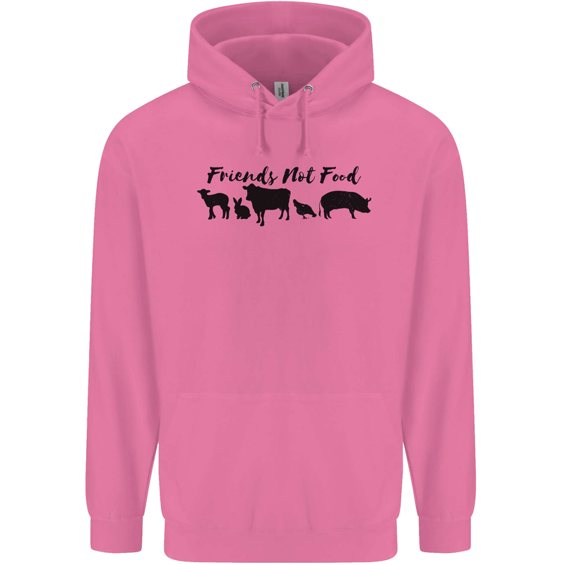 Vegetarian Animals Friends Not Food Vegan Mens 80% Cotton Hoodie Azelea