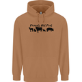 Vegetarian Animals Friends Not Food Vegan Mens 80% Cotton Hoodie Caramel Latte