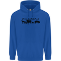 Vegetarian Animals Friends Not Food Vegan Mens 80% Cotton Hoodie Royal Blue