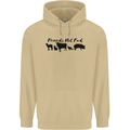 Vegetarian Animals Friends Not Food Vegan Mens 80% Cotton Hoodie Sand