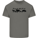 Vegetarian Animals Friends Not Food Vegan Mens Cotton T-Shirt Tee Top Charcoal