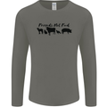 Vegetarian Animals Friends Not Food Vegan Mens Long Sleeve T-Shirt Charcoal