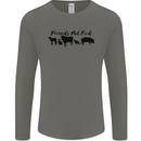 Vegetarian Animals Friends Not Food Vegan Mens Long Sleeve T-Shirt Charcoal