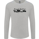 Vegetarian Animals Friends Not Food Vegan Mens Long Sleeve T-Shirt Sports Grey