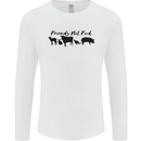 Vegetarian Animals Friends Not Food Vegan Mens Long Sleeve T-Shirt White