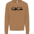 Vegetarian Animals Friends Not Food Vegan Mens Sweatshirt Jumper Caramel Latte