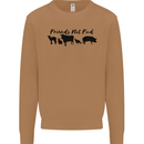 Vegetarian Animals Friends Not Food Vegan Mens Sweatshirt Jumper Caramel Latte