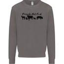 Vegetarian Animals Friends Not Food Vegan Mens Sweatshirt Jumper Charcoal