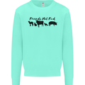 Vegetarian Animals Friends Not Food Vegan Mens Sweatshirt Jumper Peppermint