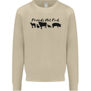 Vegetarian Animals Friends Not Food Vegan Mens Sweatshirt Jumper Sand