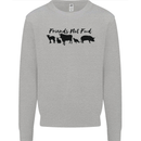 Vegetarian Animals Friends Not Food Vegan Mens Sweatshirt Jumper Sports Grey
