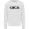 Vegetarian Animals Friends Not Food Vegan Mens Sweatshirt Jumper White