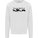 Vegetarian Animals Friends Not Food Vegan Mens Sweatshirt Jumper White