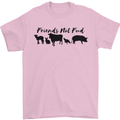 Vegetarian Animals Friends Not Food Vegan Mens T-Shirt 100% Cotton Light Pink