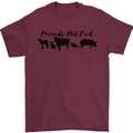 Vegetarian Animals Friends Not Food Vegan Mens T-Shirt 100% Cotton Maroon