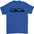 Vegetarian Animals Friends Not Food Vegan Mens T-Shirt 100% Cotton Royal Blue