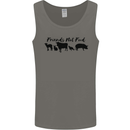 Vegetarian Animals Friends Not Food Vegan Mens Vest Tank Top Charcoal