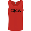 Vegetarian Animals Friends Not Food Vegan Mens Vest Tank Top Red