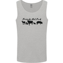 Vegetarian Animals Friends Not Food Vegan Mens Vest Tank Top Sports Grey