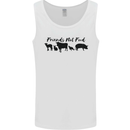 Vegetarian Animals Friends Not Food Vegan Mens Vest Tank Top White