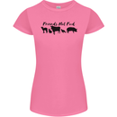 Vegetarian Animals Friends Not Food Vegan Womens Petite Cut T-Shirt Azalea