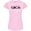 Vegetarian Animals Friends Not Food Vegan Womens Petite Cut T-Shirt Light Pink