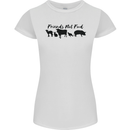 Vegetarian Animals Friends Not Food Vegan Womens Petite Cut T-Shirt White