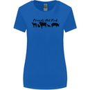 Vegetarian Animals Friends Not Food Vegan Womens Wider Cut T-Shirt Royal Blue