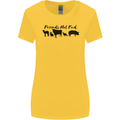 Vegetarian Animals Friends Not Food Vegan Womens Wider Cut T-Shirt Yellow