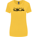 Vegetarian Animals Friends Not Food Vegan Womens Wider Cut T-Shirt Yellow