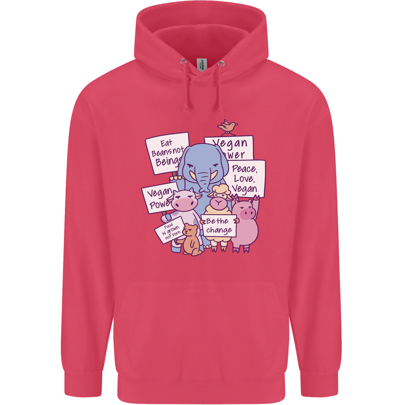Vegetarian Animals Vegan Childrens Kids Hoodie Heliconia
