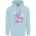 Vegetarian Animals Vegan Childrens Kids Hoodie Light Blue
