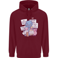 Vegetarian Animals Vegan Childrens Kids Hoodie Maroon