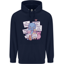 Vegetarian Animals Vegan Childrens Kids Hoodie Navy Blue